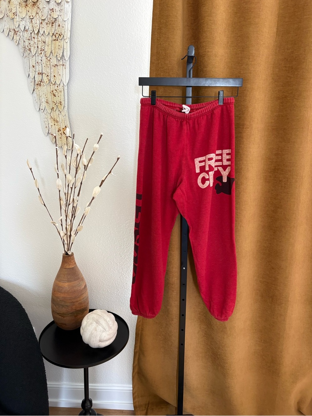 freecity Red Logo Track Pants